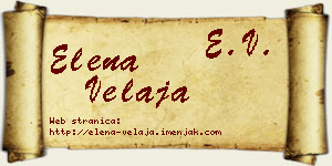 Elena Velaja vizit kartica